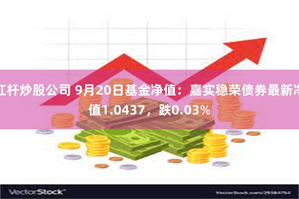 杠杆炒股公司 9月20日基金净值：嘉实稳荣债券最新净值1.0437，跌0.03%