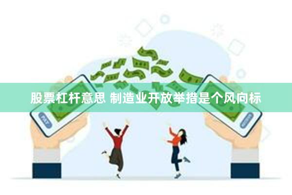 股票杠杆意思 制造业开放举措是个风向标