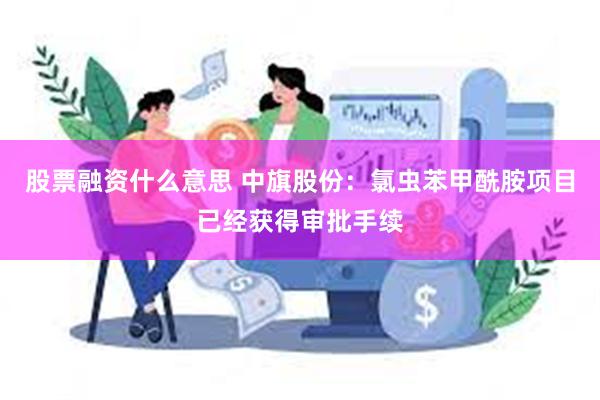 股票融资什么意思 中旗股份：氯虫苯甲酰胺项目已经获得审批手续